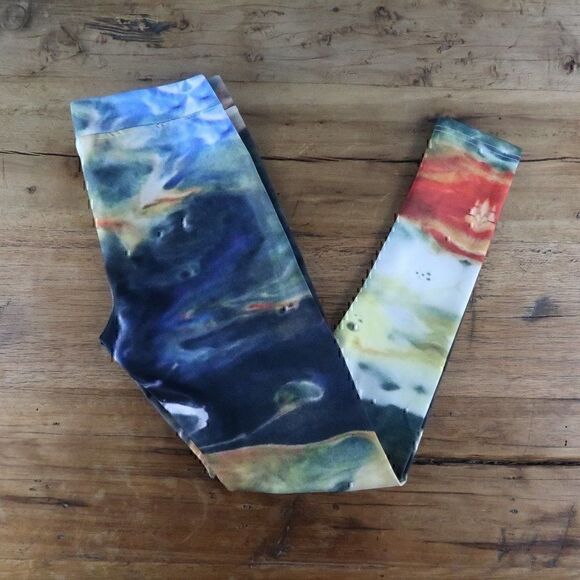 ART YOU WEAR MULTI COLOR DESIGN FULL LENGTH LEGGINGS SIZE SMALL - Picture 1 of 7